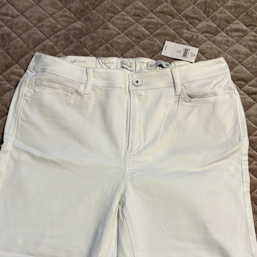 J. Jill White High-Rise Cropped Denim